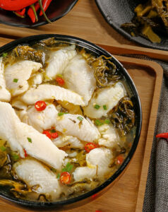 Starched Fish Slices Ready for Suan Cai Yu (酸菜鱼) Cooking"