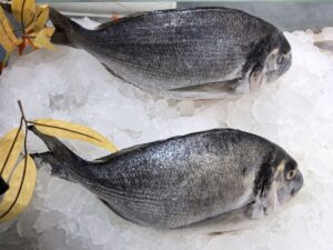Frozen Sea Bream (Sparus aurata) processed by Zhuhai Chenghuifeng Agricultural Science and Technology Co., Ltd — high-quality farm-raised fish with EU-approved Plant No. 4404/02003.